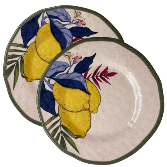 Set de 2 assiettes à dessert Ø21 en mélamine - Limù