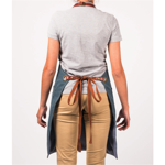 Tablier en cuir et toile vintage n°325 - Dénim foncé
