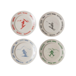 Set de 4 petites assiettes Pistes de ski Lapique - Chehoma