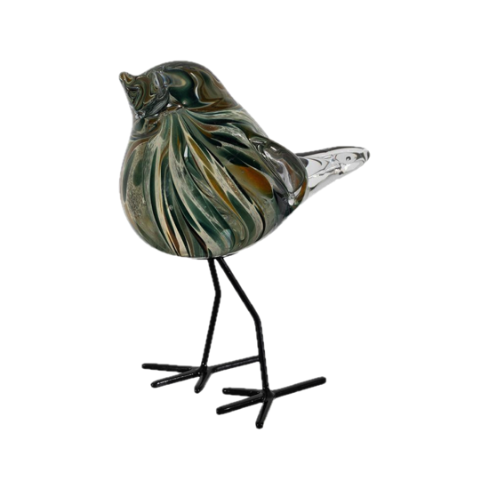 Deco Moineau Serin Emeraude &amp; Doré - Côté Table