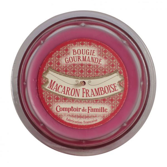 Bougie Gourmande Macaron Framboise - Comptoir de Famille