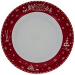 Assiette creuse porcelaine - Chalet Rouge 