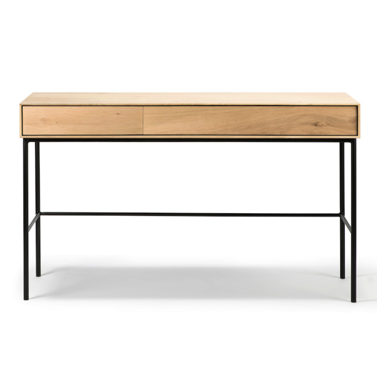 Bureau WHITEBIRD  Chêne - Chêne et pieds métal noir