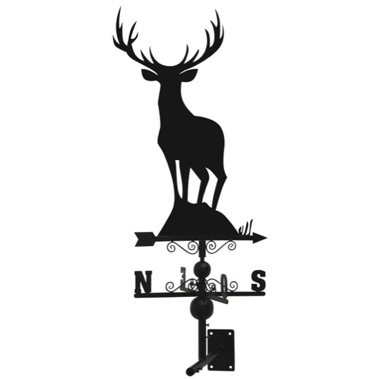 Girouette cerf avec frise