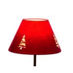 Abat jour à poser AJ1039RP - Rouge sapin perforé - Ø10/30 cm