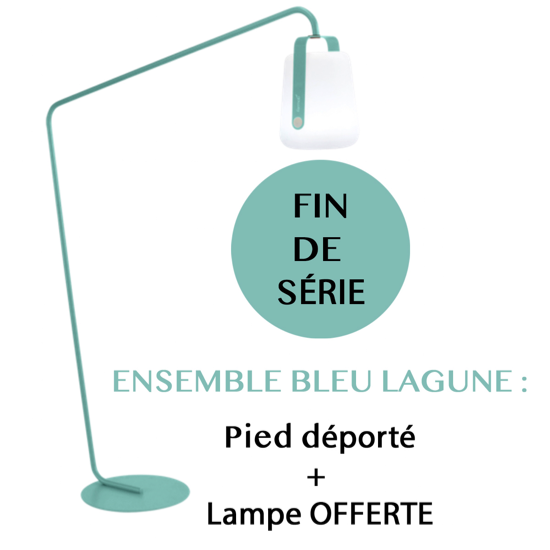 Ensemble pied + lampe Balad H38 Offerte - Bleu Lagune - Fermob