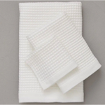 Nid d'abeille Bain de minuit Blanc - Drap de douche 70x150 - Sylvie Thiriez