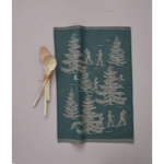 Torchon jacquard Cache cache Vert - Sylvie Thiriez