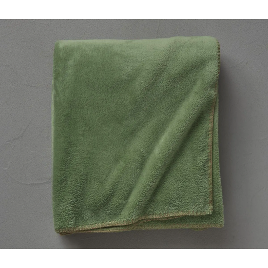 Plaid bien au chaud 150x175 - Vert Prairie - Sylvie Thiriez
