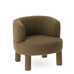 Fauteuil Reisa en tissu bouclette 
