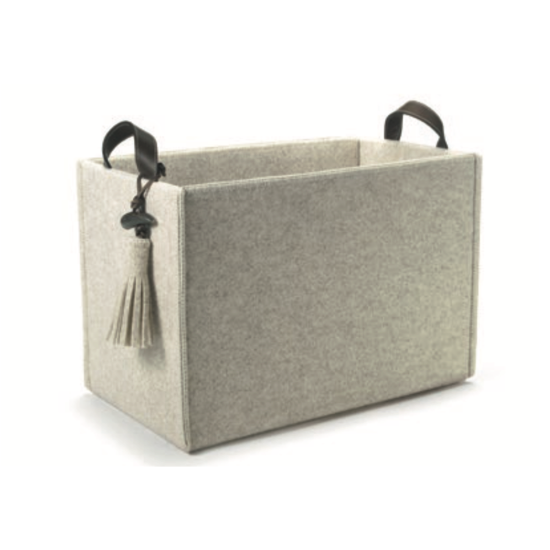 Corbeille rectangulaire feutre de laine naturelle - Catia Luca