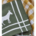 Serviette de table RDV Au pré kaki - Sylvie Thiriez 