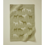 Torchon jacquard 50x70 RDV au pré vert - Sylvie Thiriez