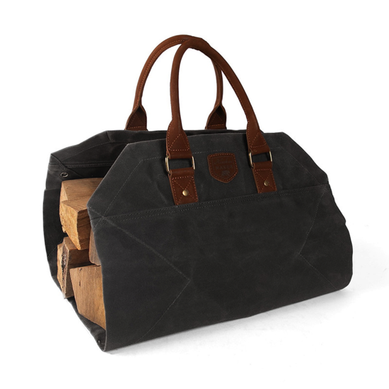 Sac à buches 2 en 1 CRAFTWOOD - Charbon