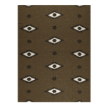 Plaid en laine marron - Ligne indienne &amp; Dimant marron/blanc - 145x200