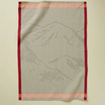 Torchon jacquard Grandeur Nature bordeau - Sylvie Thiriez