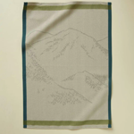 Torchon jacquard Grandeur Nature kaki - Sylvie Thiriez