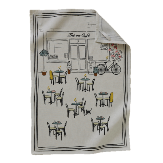 Torchon imprimé - En Terrasse - 50x70 - Sylvie Thiriez