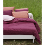 Drap plat percale lavée Prune - Sylvie Thiriez