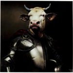 Tableau en verre vache en armure - Kare Design