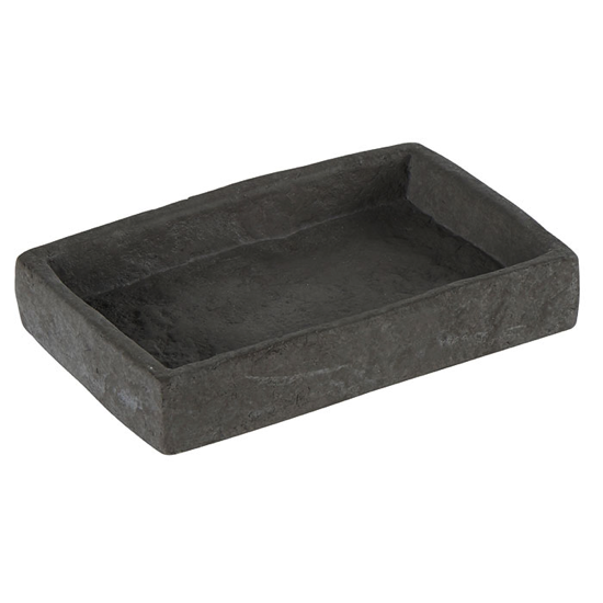 Porte savon en ciment gris effet béton