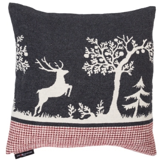 Nova Housse de coussin Forêt style Alpin 50x50 - Anthracite