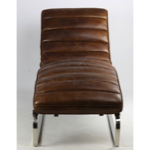 Chaise longue New York en cuir de vachette