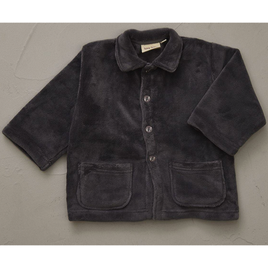 Veste polaire enfant Gris Carbone - Sylvie Thiriez