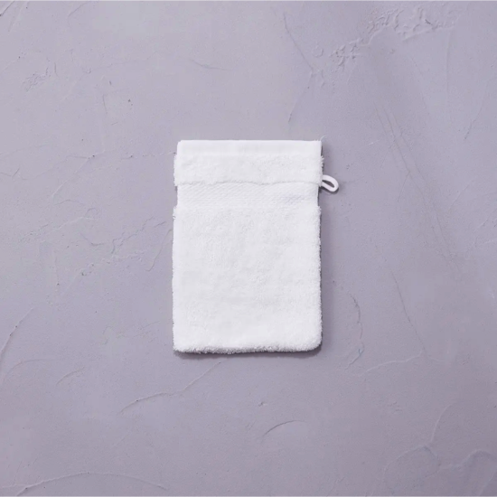 Gant de toilette éponge unie Crème - 15x21 - Sylvie Thiriez