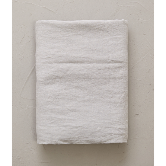 Drap plat Lin Stone Washed Gris Plume - Sylvie Thiriez
