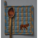 Manique ray bleu brode Cvennes - Sylvie Thiriez