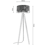 Bovino floor lamp walnut stained pine 