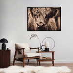 Tableau cadre noir 65x92,5 Vache Lero - Pôdevache