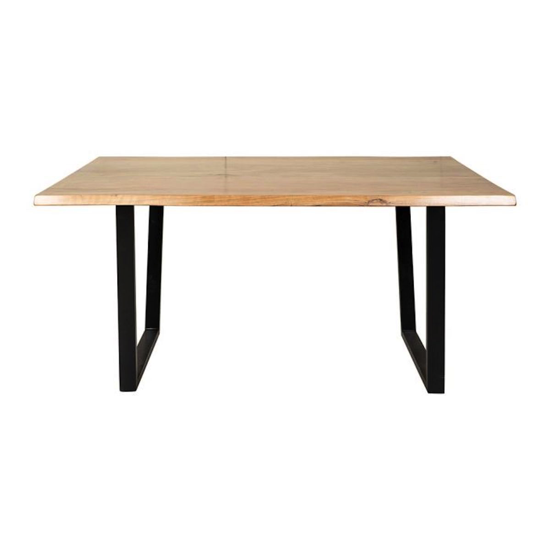 Table Brooklyn naturel acacia et métal 160 x 90 x 76 cm