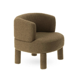 Fauteuil Reisa en tissu bouclette 