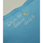 Taie d'oreiller brodée Dans de beaux draps Emeraude - Sylvie Thiriez