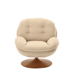 Fauteuil Memento - Beige / Pied naturel