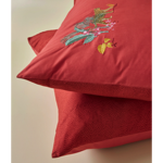 Taie d'oreiller brodée Bornéo - Sylvie Thiriez 