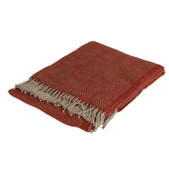 Plaid Gros Chevrons Frangé Jasper 130x175