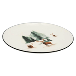 6 Assiettes à dessert Cerf et Sapins Ø19