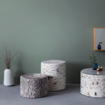 Pouf birch seat