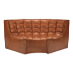 Canap N701 - Module d'angle arrondi - Ethnicraft  - Old saddle 