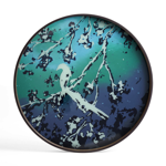 Birds of Paradise glass tray round  L - Ethnicraft