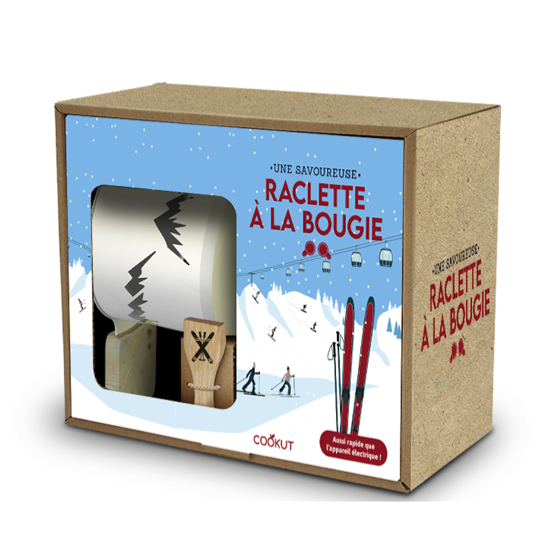 Raclette à la bougie 2 personnes série limitée 2021 - LUMI Blanc - Skis - Cookut