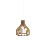 Suspension bois naturel OLMO E27