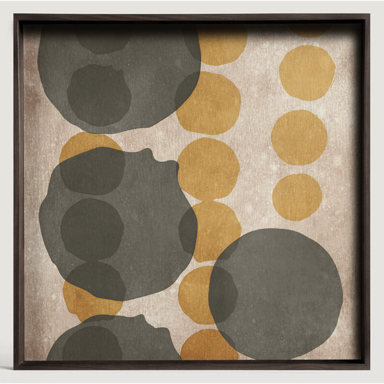 PLateau en verre Layered dots cannelle - L - rectangle 