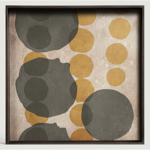PLateau en verre Layered dots cannelle - L - rectangle 