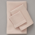 Nid d'abeille Bain de minuit Rose - Drap de douche 70x150 - Sylvie Thiriez