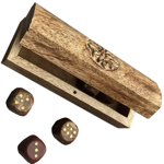 Jeu de Ds - bote bois de manguier brul