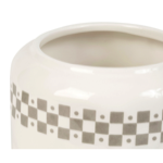 Pot Blandine gris avec couvercle 14x18 cm - Comptoir de Famille